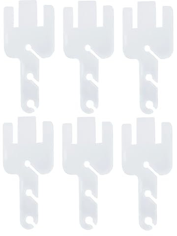 Express-Strickmaschinen-Zubehör, abnehmbare Garnspanner-Adapter mit reißbarem Kraft-Schutzpapier, Spannstäbe für Addi King und Addi Express Strickmaschinen, transparent, 6 Stück