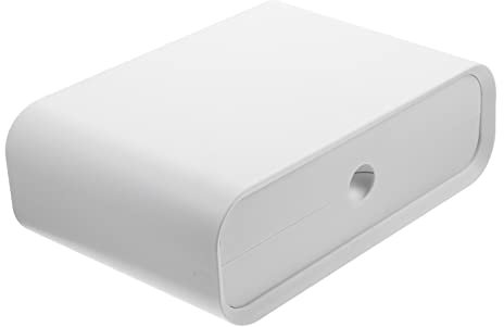 BESTonZON Computer erhöhtes Regal Schreibtisch-Laptopständer Handyhalterung Stand Lagerregale Stehpult Laptopständer fürs Bett Monitor Booster Steigleitung Aufzug Büro Rechner Plastik Weiß