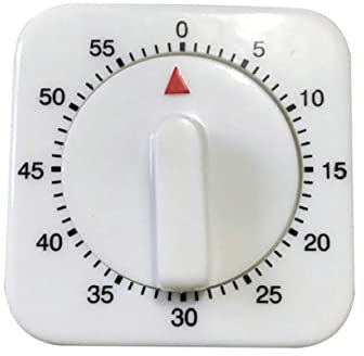 OUNONA 60 küchenhelfee Uhr küche time Management hufglocke Kitchen zubehör Eieruhr Küchenuhr Küchenzubehör Cookie-Timer Timer für den Heimgebrauch Countdown-Timer Weiß