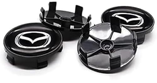 SANNIS 4 Stück Radnabenkappen für Mazda 68mm, Felgendeckel Felgenkappen Nabenkappen Nabendeckel Radnabenabdeckung Radnabendeckel Reifen Felgen