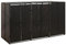 Abri Poubelle Extérieur, Cache Poubelle Abri pour Poubelle Conteneur pour Cache-Poubelle Abri pour Poubelle Triple Noir 207x80x117 cm Résine tressée
