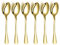 Maestro Craft Spoons Pack of 6 Stainless Steel Dinner Spoon Set - Soup Table Spoon - Silverware Spoons Mirror Polishing - Tableware Kithen Cutlery Set Dishwasher Safe 7.5 inches (Gold)