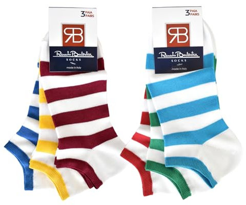 Renato Balestra Calze Invisibili minicalze Fantasmini Calzini alla Caviglia, Unisex, Uomo, Donna, Cotone pettinato mercerizzato tipo Filo Scozia elasticizzato, non scalzano