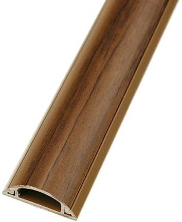 Cable Cord Hider for Floor Wall, Wood Grain Power Cords Protector Cover/Pvc Wire Organizer Cables Raceway Channel Management Sleeve Curved Waterproof, Self Adhesive Wires Concealer(Color:J,Size:L 1M/