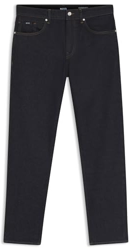 BOSS Herren H-Re.Maine Maine Regular-Fit Jeans aus bequemem blauem Stretch-Denim