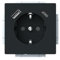 Busch-Jaeger 20 EUCB2USBAC-885 SCHUKO®-/USB-A+C Steckdose Safety+ Schwarz Matt Plattform 63 2CKA002011A6312