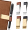 Bekecidi 4 Stück Stiftschlaufen für Notizbuch, Stiftschlaufe aus Leder, Notizbuch, Stifthalter, Stiftschlaufe mit Clips für Tagebuch, Notizbuch, Planer, Büro, Zeitschriften (Schwarz, Braun)