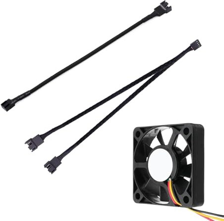 Hochflexibles PWM Splitter Kabel,Fan Cable,Y-kabel Für Lüfter,Fan Adapter,Lüfter Y-kabel,Lüfter-Verteilerkabel,Lüfter Splitter Kabel,4-Pin auf 2× 4-Pin (27 cm) + PWM Lüfter Verlängerungskabel