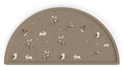 BabySteps Silikon tischmatte für Kinder | Sichere und Bequeme Matte für Kinder | LFGB Silikon, BPA-frei | Oberflächenschutz und einfache Reinigung (Natur)