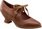 Women's Mary Jane Pumps Vintage Chunky Heel Lace Up High Heel Ladies Hollow Pointed Toe Dress Shoes for Daily(Braun,4 UK)