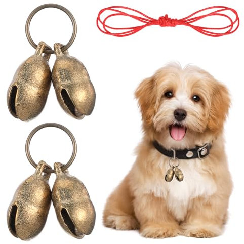 Yuanchu 2 Sets Laute Katzen Hundeglocken für Halsband, Haustiere Glöckchen 2 x 3 cm Glock Halsband Anhänger Glocke für Trainieren Katzen Hund Haustier