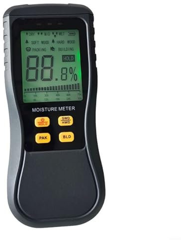 Floweringbeter Pinless Feuchtigkeitsmesser mit LCD-Display, Holzfeuchtigkeitstester, digitaler Feuchtigkeitstester, Wasserleckdetektor für Wohnwagen, Holz, Mauerwerk, Brennholz