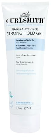 Curlsmith Fragrance-Free Strong Hold Gel – Extreme Hold & Frizz Control for Defined Curls – Dermatologically Tested – For All Curl Types