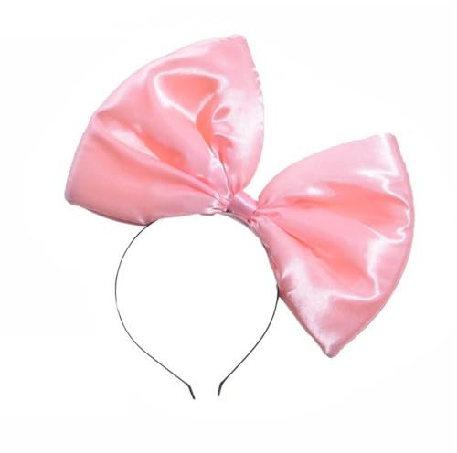 Blausky Schleife Stirnbänder Kopfschmuck,Haarreif Haarreifen mit Groß Schleife Anti-Rutsch Stirnband Haarband Stoff-Stirnband Kopfbedeckung Niedlich Haarbänder für Frauen und Damen,Pink