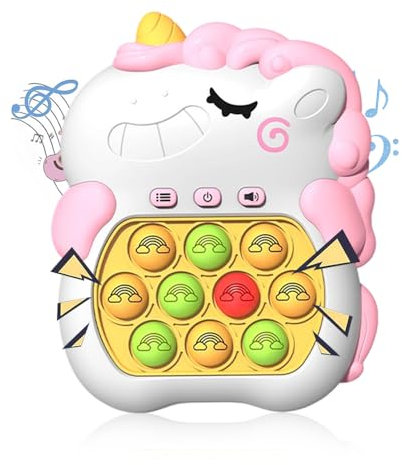 Bubble Pop it Elektronisches Spiel,Quick Push Bubble Game for Kids & Adults,Bubble Pop Game Quick Push,Pop It Fidget Elektronisches Sensorspiel,Puzzle Spielmaschine(Einhorn)