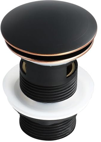 MMDXDLX Tappo Lavandino Bagno Tappo di Scarico a Scomparsa for lavello, Scarico a Pressione(Orb a)