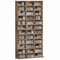 HOMCOM 1116 CD/ 528 DVD Storage Unit, Media Storage Shelf, Wooden Display Unit with Adjustable Shelves, 102 x 195 cm, Rustic Brown