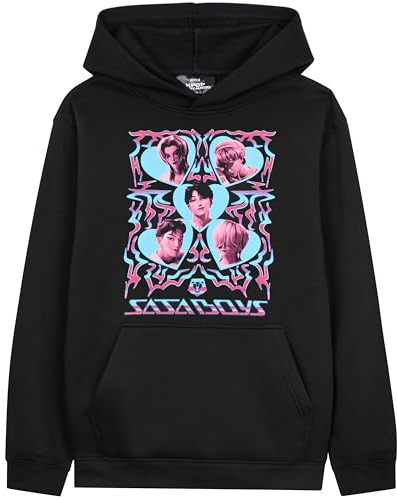 Get Trend KPop Demon Hunters Offiziell Hoodie Mädchen Teenager, Taschen Fleece Pullover, Anime Huntrix Saja Boys Merch, Kinder Geschenke