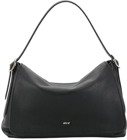 Abro Schultertasche Umhängetasche Leather Agave Shoulder Bag Carina Black/Gold schwarz