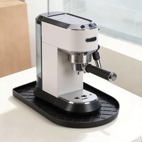 Tapis Silicone pour Machine a Cafe, 40 x 25 cm Sous Tapis Antidérapant pour Cafetiere Anti-Dérapant Tapis Machine, Tapis de Machine à Café pour Delonghi Ninja Nespresso Gevi Keurig Cuisinart Tastyle
