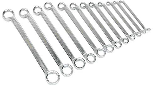 Sealey Ak6328 Offset Double End Ring Spanner Set 12Pc Metric
