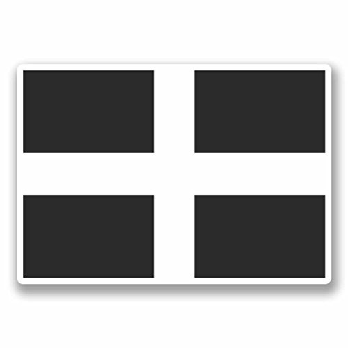 2 x 25cm/250mm Cornwall Cornish Flag Window Cling Sticker Car Van Campervan Glass #9683