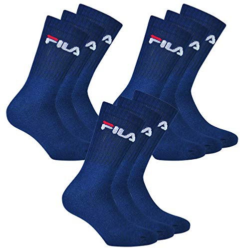 FILA 9 Paar Socken, Frottee Tennissocken mit Logobund, Unisex (3x 3er Pack)