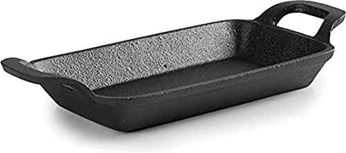 Lacor - Magma Mini Grill Rectangular Sin Base, Hierro, Negro - Cocina | En hierro robusto, para un uso práctico y profesional en cocina; ideal para cocina profesional y uso diario en casa