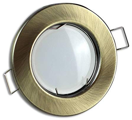 LED Einbaustrahler messing/gold rund 3 Watt warmweiß 230V - GU10 Einbauleuchten aus hochwertigem Aluminium - 55-60mm Bohrloch Einbau-Spot Decken-Leuchte