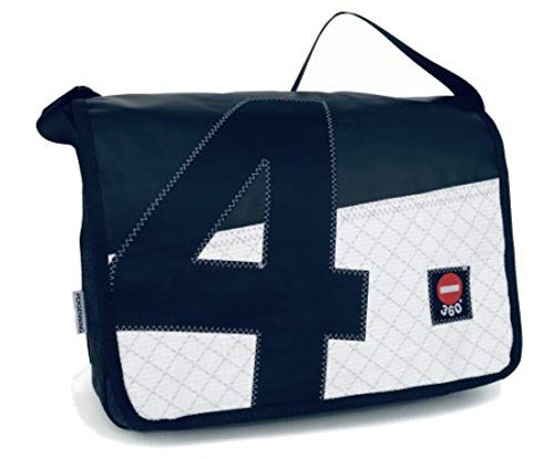 360° Barkasse, Laptoptasche,Graphit-schwarz- Kevlar,Zahl grau,Gurt schwarz 1907