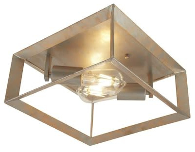 Industrie Stil Decken Lampe Wohn Schlaf Zimmer Leuchte silber-kupfer gebürstet