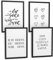 Papierschmiede® Premium Spruchposter Set 4er DIN A4 (21x30 cm) Motiv: Liebespaar, Pärchen Love Beziehung, Typografie Bilder Wohnzimmer Schlafzimmer ohne Rahmen