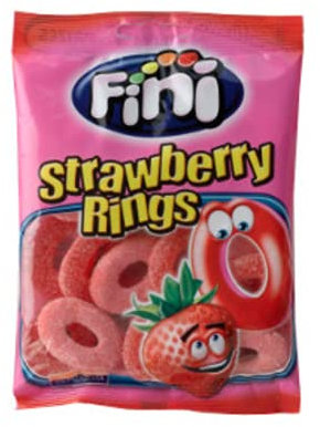 Caramelo de Goma - Fini - Aros Fresa - 100 g - 12 Und