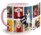 Foto-Tasse zum selbst gestalten mit Foto-Collage für 9 Wunschfotos - Geschenk für Familie, Freunde, Geburtstag, Weihnachten - Keramik Innen & Henkel Rosa, 300 ml I Personalisiert