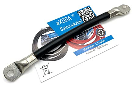 eXODA cable de batería de 20cm 70 mm² cobre cable de alimentación con ojales M8