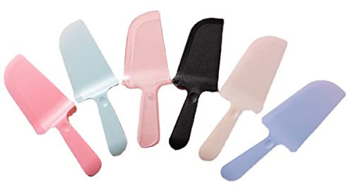 10PCS Assorted Color Disposable Plastic Cake Cutter Dessert Servers Spade Spatula for Pie Tart Cake Dessert Pizza Baking Cutter Holder Transfer(Random Color)
