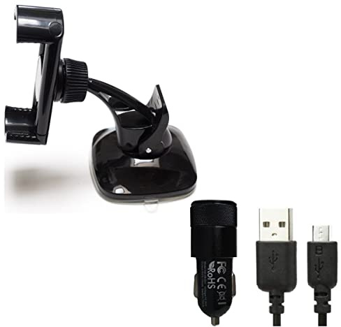 K-S-Trade Supporto Parabrezza per Xiaomi Redmi A1 Top Set Compatibile con Xiaomi Redmi A1 Montaggio Compatto Parabrezza Cruscotto Supporto Smartphone Specchietto Titolare Monte Auto Universal Porta