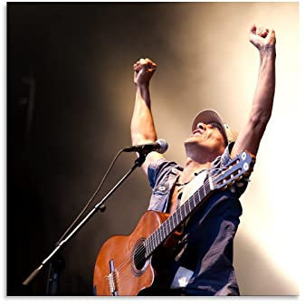 Poster der spanischen Sängerin Manu Chao (4) Wandkunst, Poster, Schriftrolle auf Leinwand, Malerei, Bild, Wohnzimmerdekoration, Zuhause, 30 x 30 cm