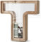 DBPBToU Tirelire en Bois en Forme de Lettre, Tirelire Cochon Personnalisée pour Enfants, Tirelire Billet Transparente Créative pour Cadeaux de Festivals/Décoration Intérieure/Souvenir (T)