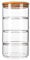 DOITOOL Glass Stackable Storage Jars with Lid, 4- Tier Round Glass Storage Canisters Glass Food Storage Jars for Serving Tea, Dessert, Candy