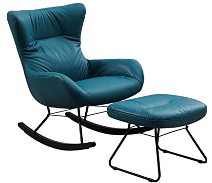 Bascule Moderne, canapé inclinable Paresseux, Repose-Pieds Assorti, siège rembourré rembourré, Fauteuil inclinable secouant, Fauteuil en Tissu Confortable, pour Salon, Chambre d'enfant,