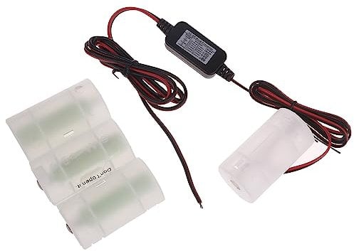 Newwyt 6V LR20 D Battery Eliminators Cable Power Supply Adapter Cord Wire Replace for 4pcs 1.5V LR20 D Size Cell Batteries Plastic