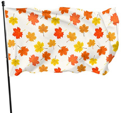 Bunte Ahorn, tägliche Dekoration, dekorative Gartenflaggenhalter, Dekorflaggen, 90 x 150 cm, lebendige Farben, hochwertiges Polyester und Messingösen
