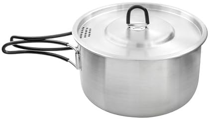 Tatonka Kettle II 1.6 L - Outdoor-Kochtopf aus Edelstahl mit Volumenskalierung und inklusive Deckel mit Siebfunktion - 1,6 Liter - Ø 17,5 x 9,0 cm, Silber