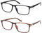 Vecien Blaulichtfilter Brille Computerbrille PC Gaming Anti UV400 Damen und Herren Ohne Stärke Entspiegelt (1081-C3+C4)