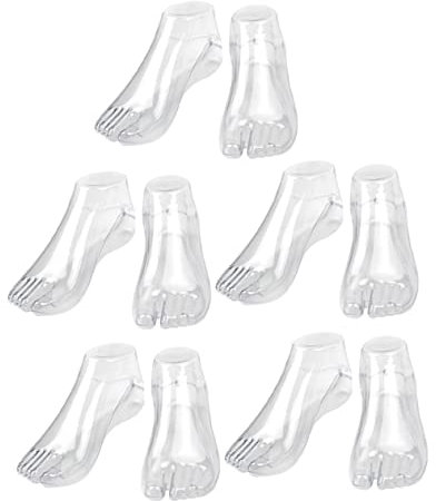 STOBOK 5 Paare Schuhspanner Sockenschaufensterpuppe Schuhmodell-anzeige Schuhmodelle Anzeigen Knöchelschaufensterpuppe Häkel-Display Für Babyschuhe Fräulein PVC Mädchen Lieferungen