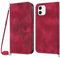 Netany Funda para iPhone 11 con Cuerda, Flip Billetera Funda Tapa Libro PU Cuero con Ajustable Cordón,【2 Ranuras】【Hebilla Magnética】,Funda Piel Carcasa Case para iPhone 11 (6,1 Pulgadas) Cuerda (Rojo)