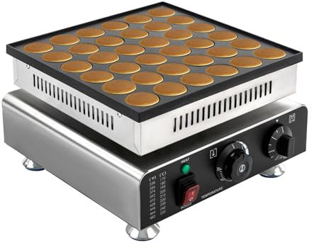 TaNeHaKi Bubble Waffeleisen 36-Loch Waffelmaschine Elektrisch Bubble Waffle Maker 122-572℉ Waffelautomat Bubble mit Antihaft-Beschichtung Elektrische Waffelmaschine 900W