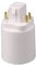 Sanfiyya Lamp Holder LED Light Bulb Adapter 4 Pin Screw-Based GX24Q Light Bulb Converter Socket Heat-resistant Light Bulb Plug Adapter