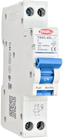 Interruttore differenziale + magnetotermico 1P+N 30mA Tipo A - Serie TSN3 Tosunlux - (50A)